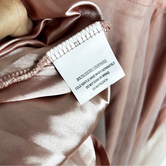 Selfie Leslie SMITTEN LACE INSERT TULLE MIDI DRESS BLUSH NEW! SZXL - Picture 13 of 15